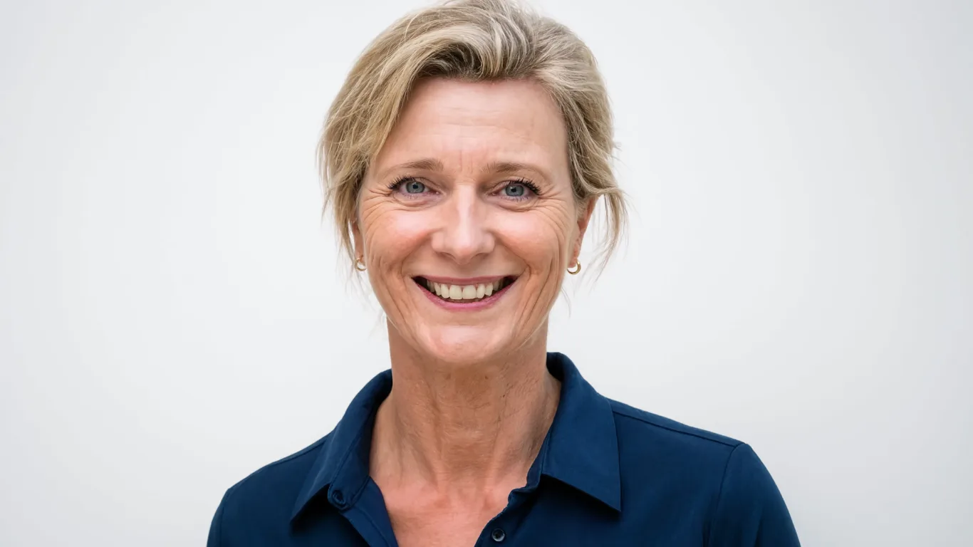 portrait foto van een blonde vrouw